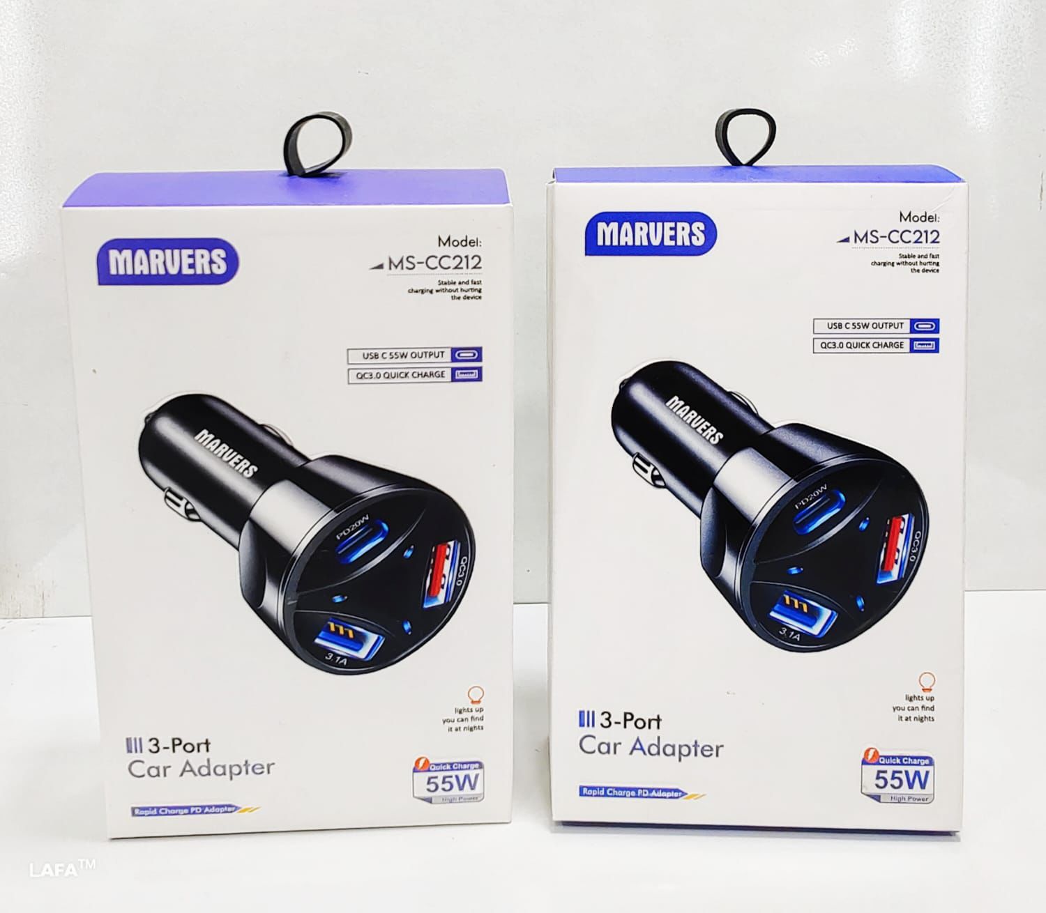 Ms CC212 Marvers 3-Port Car Charger / Car Adapter