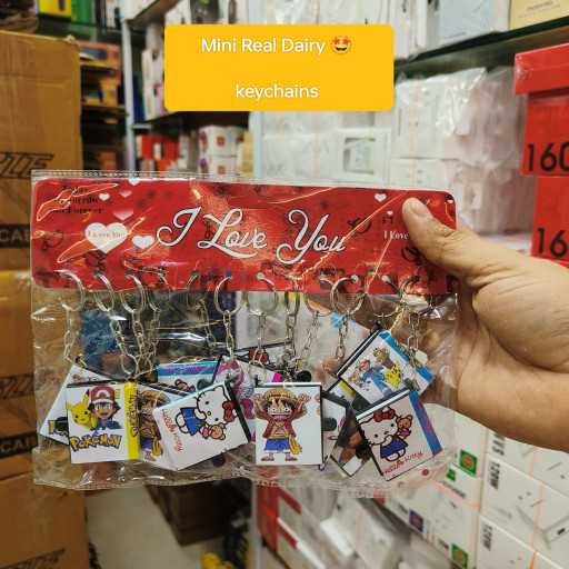 Mini Real Diary Keychain (Cartoon Print)