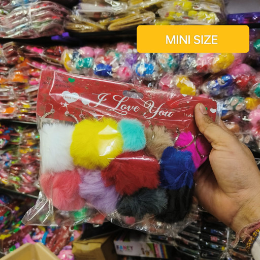 Mini Size Fluffy Fur Pom-Pom Keychain