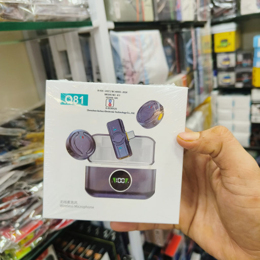 Q81 Wireless Microphone (Dual Mic with Charging Case)