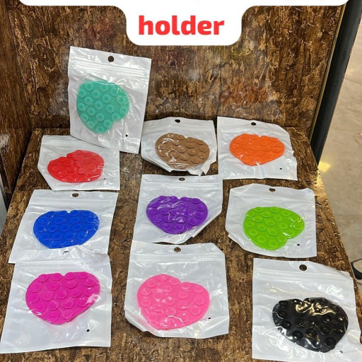 Heart LOVE Shape Dual Side Suction Grip Holder Malti Colour