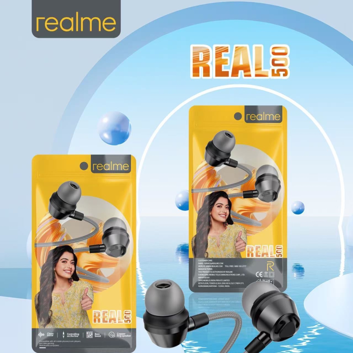 Realme 500 Champ Poly Packing Earphone