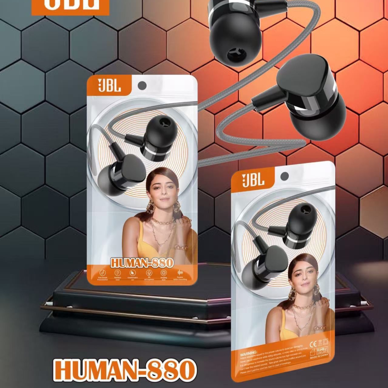 JBL Human 880 Champ Poly Packing Earphone B10
