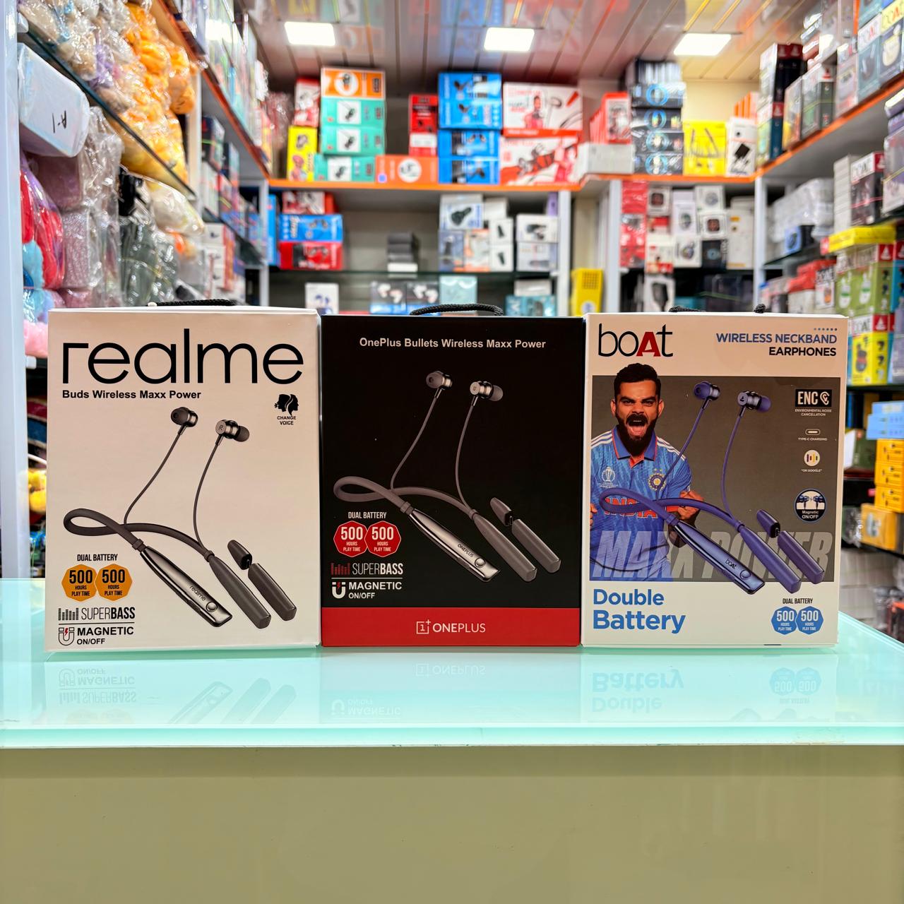 Boat Realme One Plus 500+500H Dual Battery Neckband