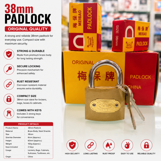 38MM Pad Lock