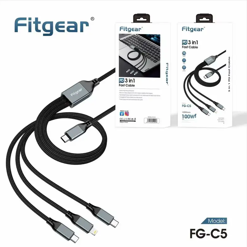Fitgear FG C5 3In1 100W Fast Cable