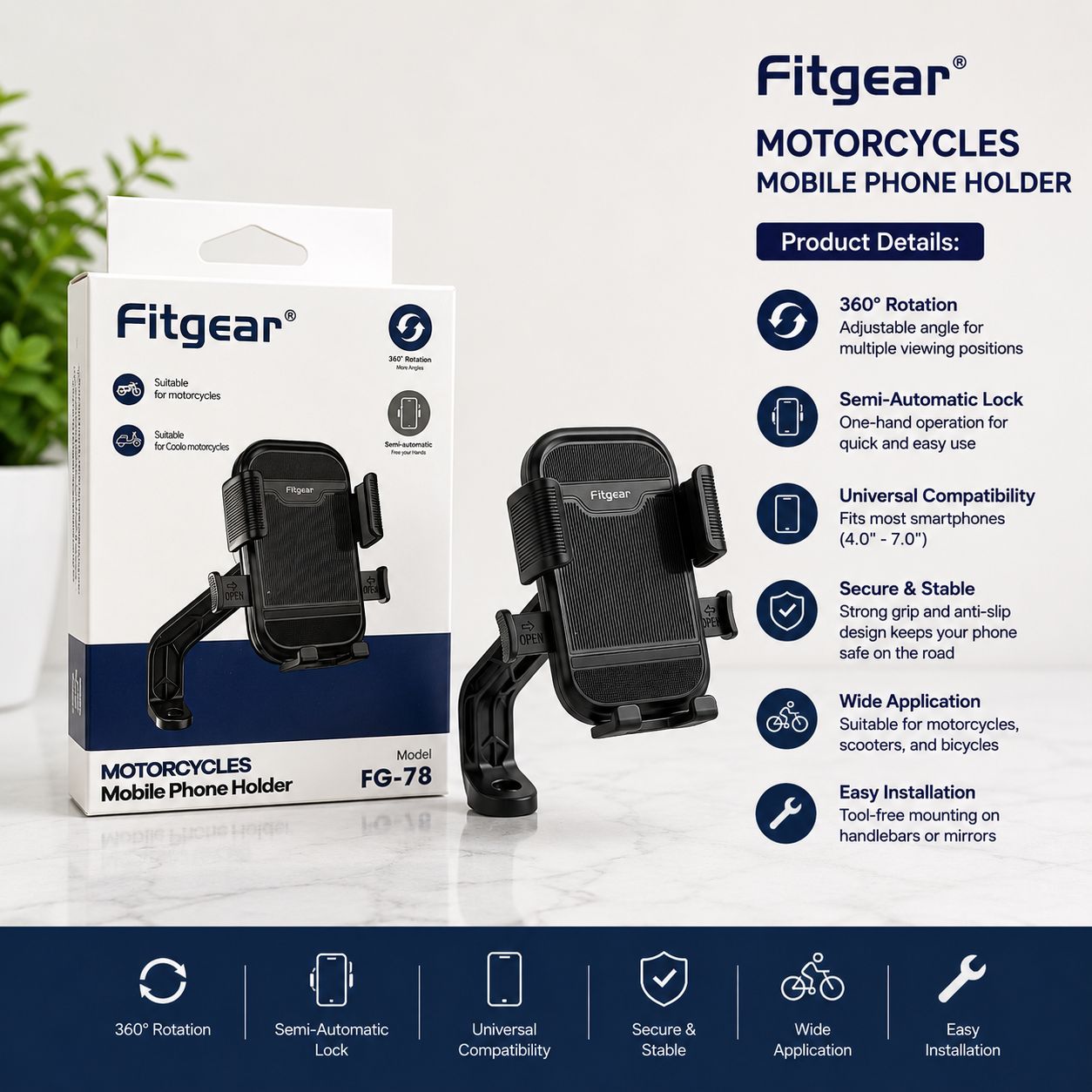 Fitgear FG78 Heavy Activa Mobile Stand