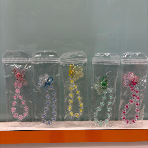 🌸 Butterfly Flower Beads Keychain Sems