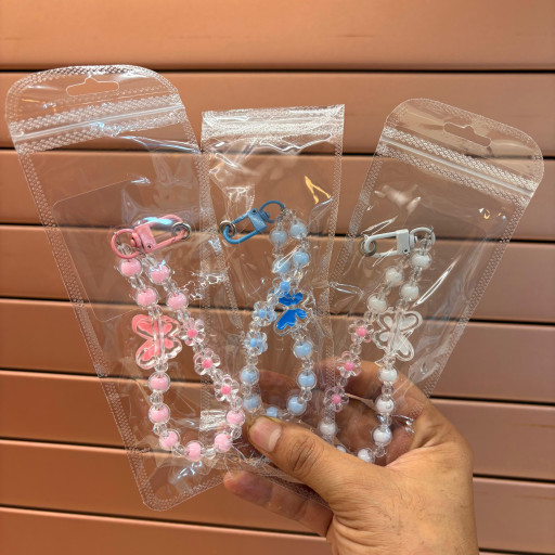 🌸 Acrylic Clover Charm Keychain Sems