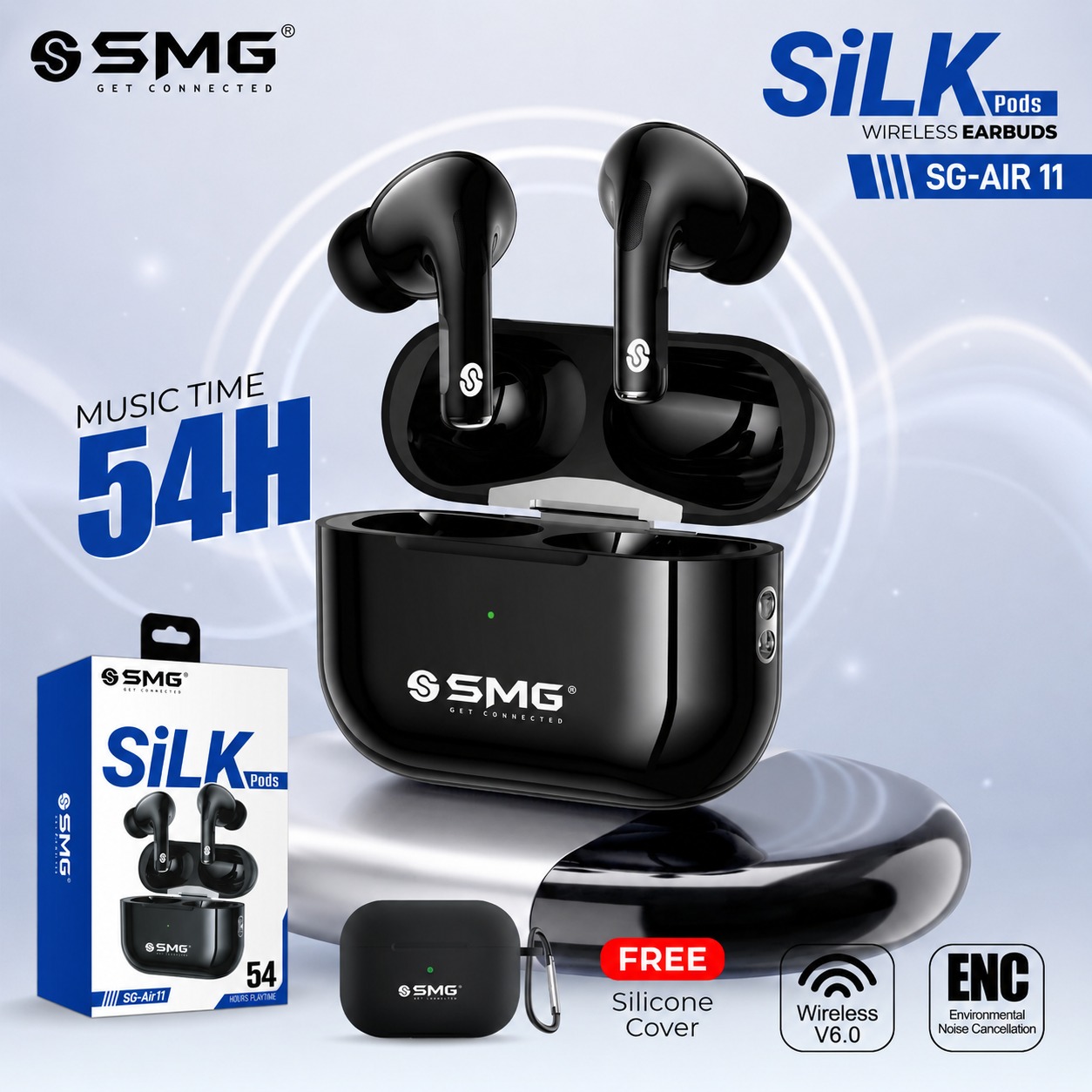 SMG AIR11 Silk Pods 6M Warranty