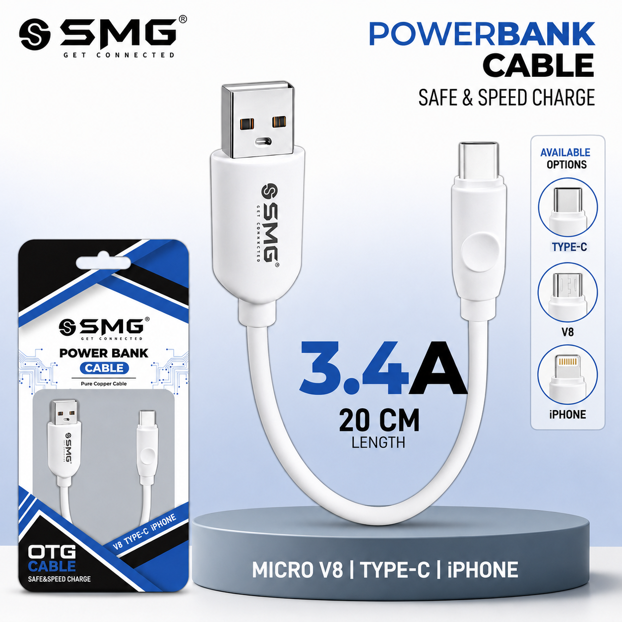 SM PC1 V8 Power Bank Cable