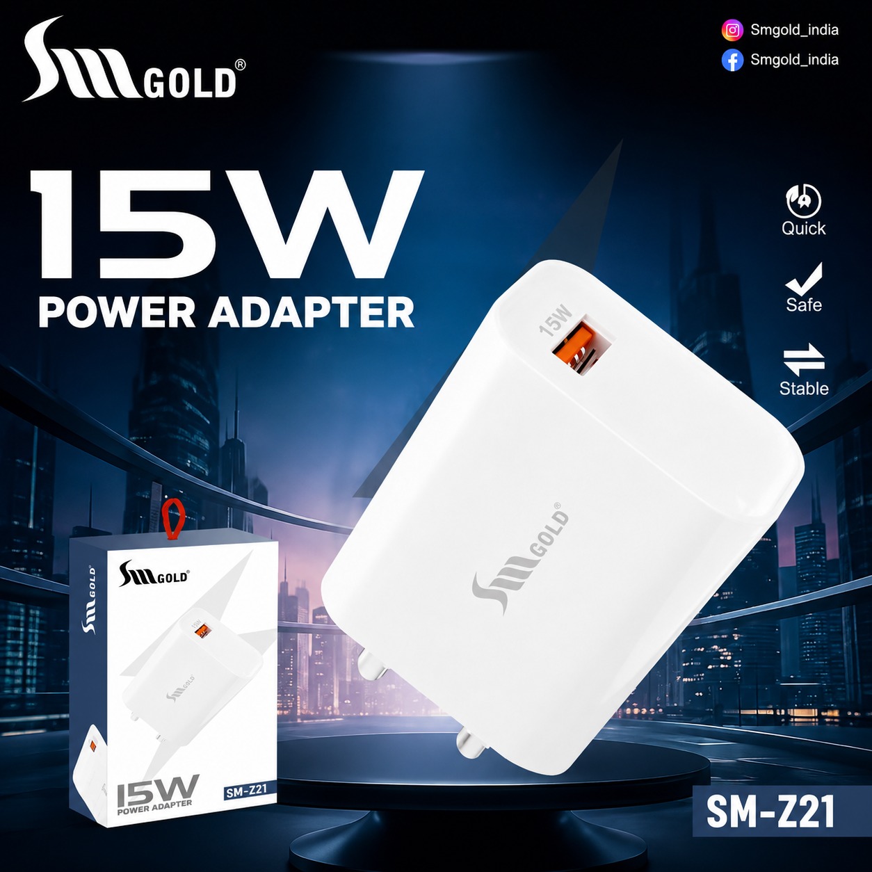 SM Z21 Sm Gold 15W Charger Adafter