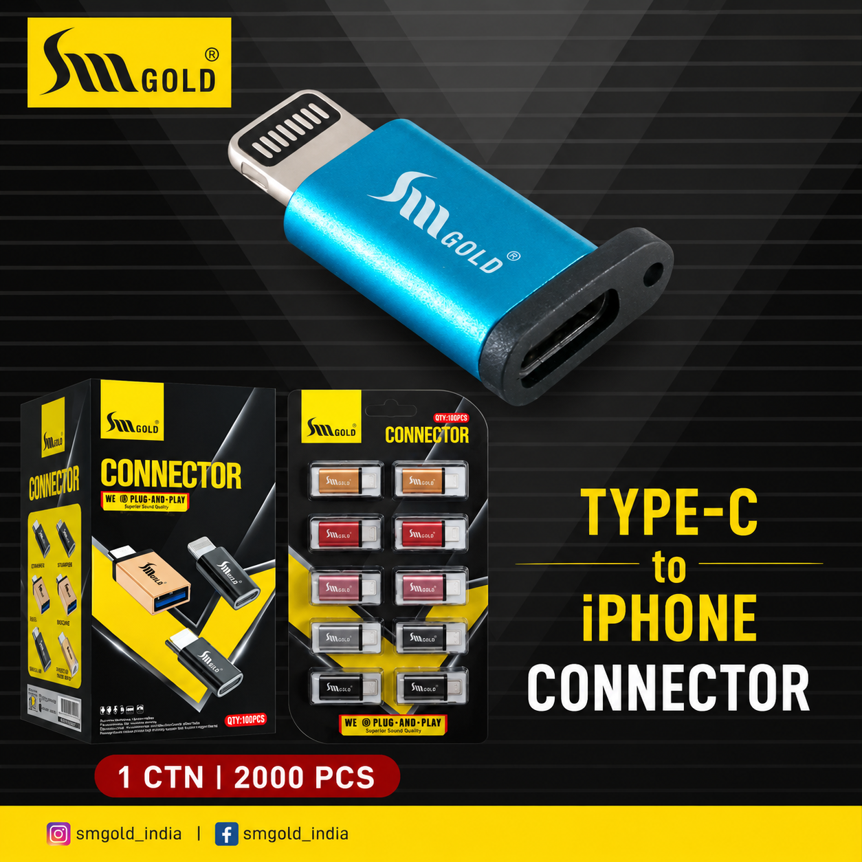 Sm Gold Back Type c To iPhone Charging Tukdi
