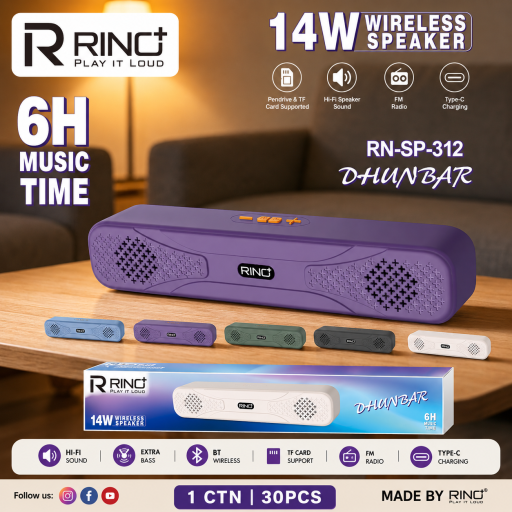 RINO DHUMBA Soundbar Bluetooth Speaker