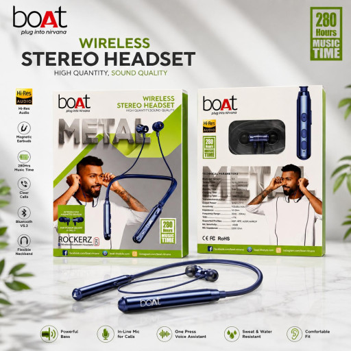 BOAT A43 280H Music 🎵 Wireless Bluetooth Neckband