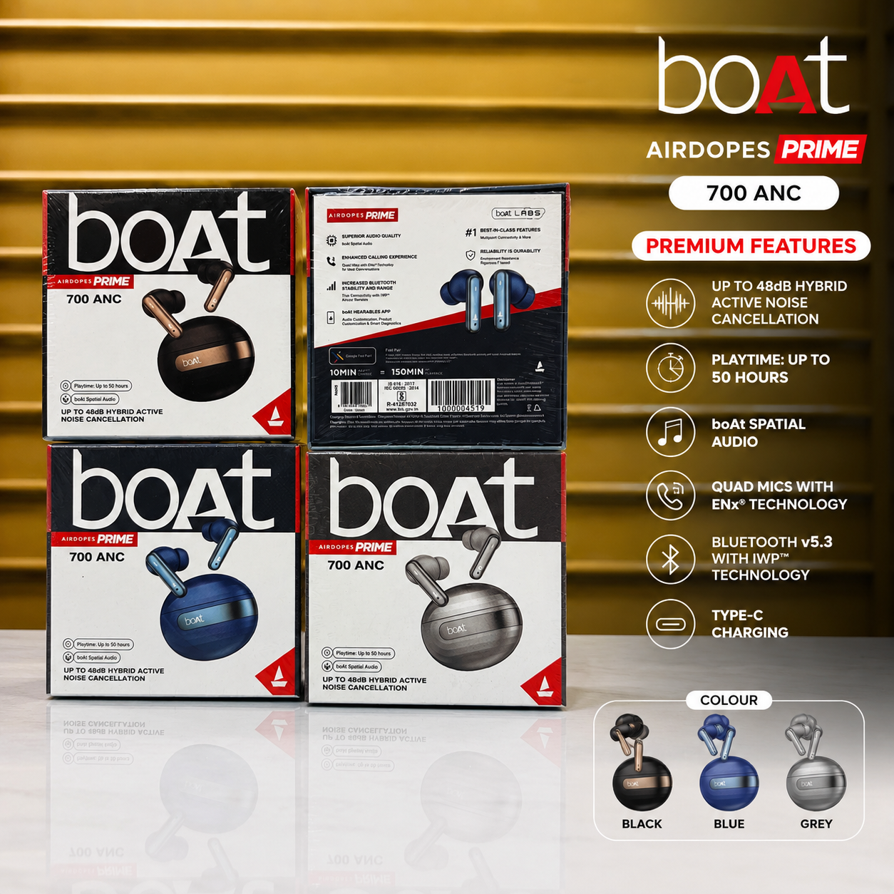BOAT 701 Ear Buds Hard Packing
