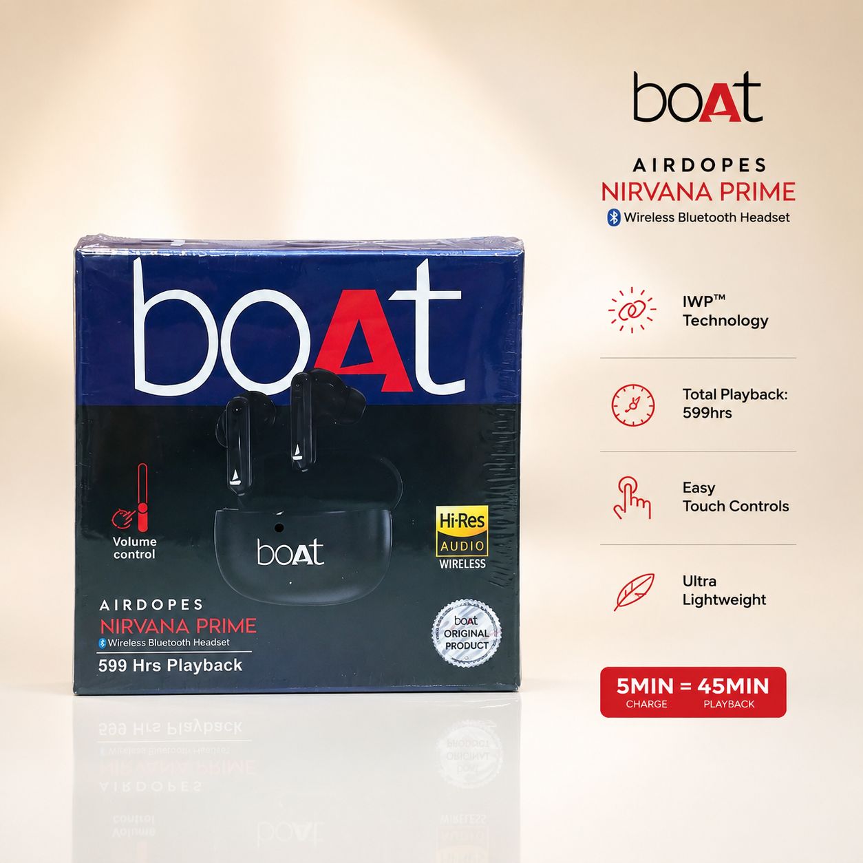 BOAT NIRVANA PRIME Ear Buds Hard Packing