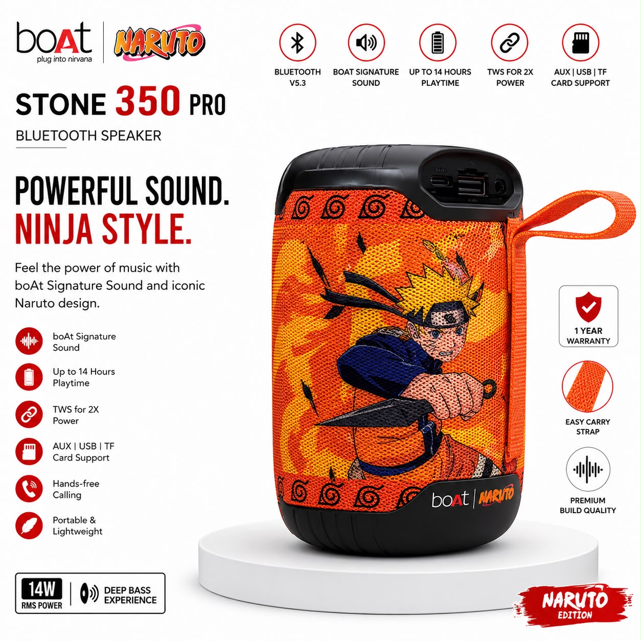 BoAt Stone 350 Pro Wireless Bluetooth Speaker