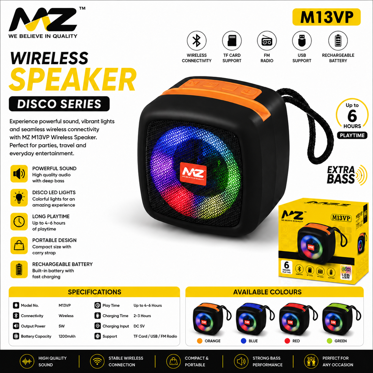 MZ M13Vp Wireless Bluetooth Speaker