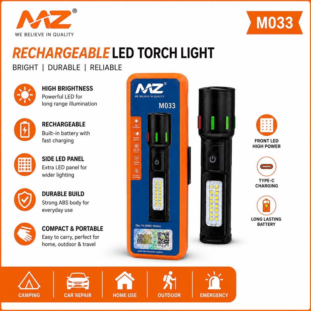 MZ M033 Heavy Qty Torch 🔦