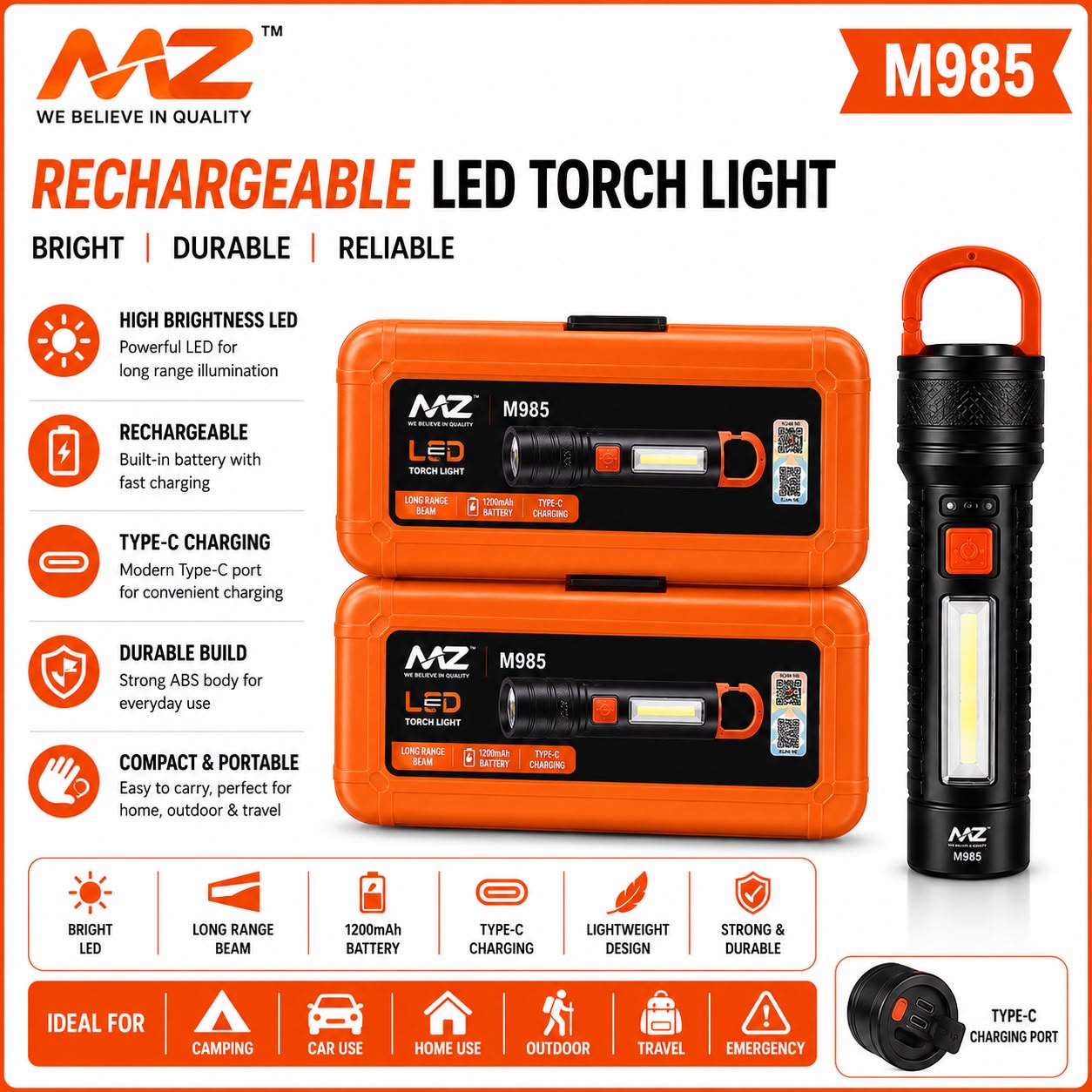 Mz M985 Reachargeble Troch