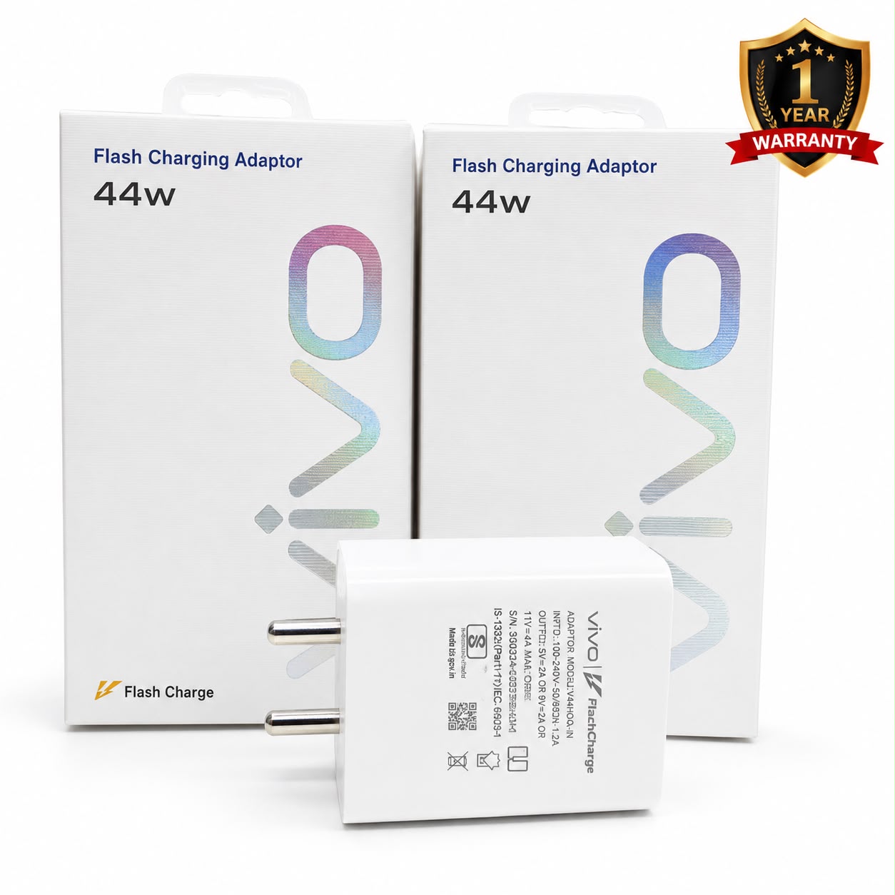 Vivo 44W Charging Adafter 1 Year Warranty