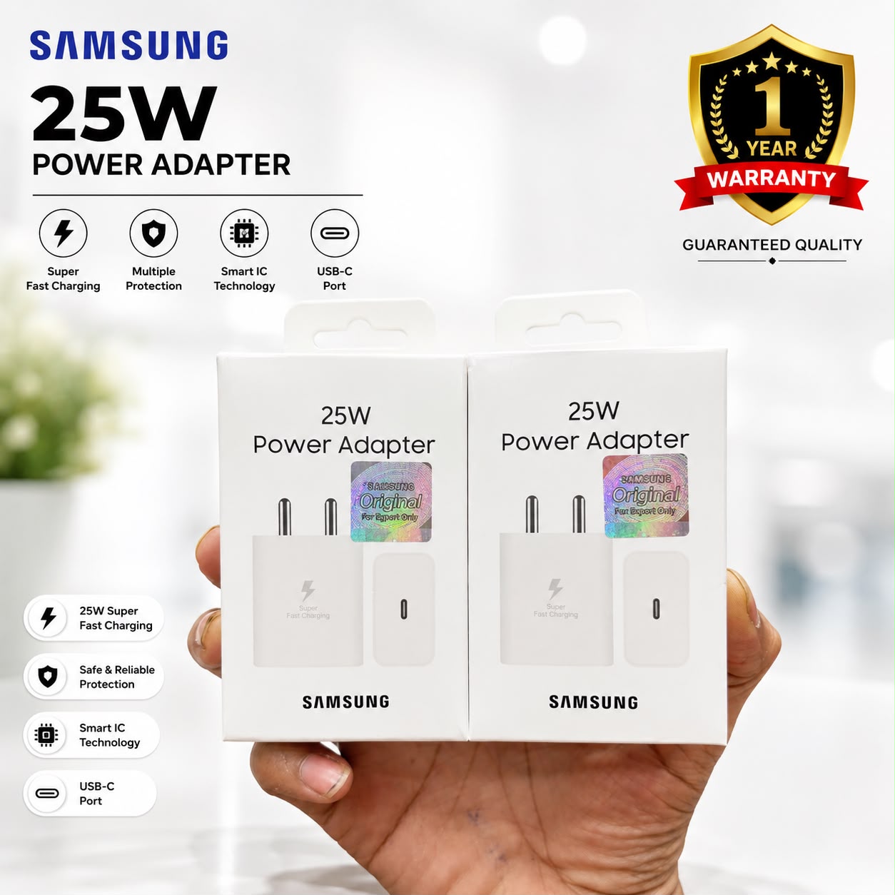 Samsung 25W New Power Adapter (1 Year Warranty