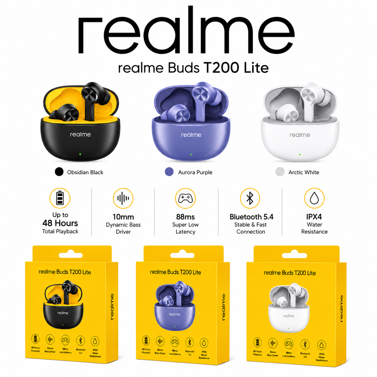 Relame Buds T200 Lite Wireless Bluetooth Ear buds