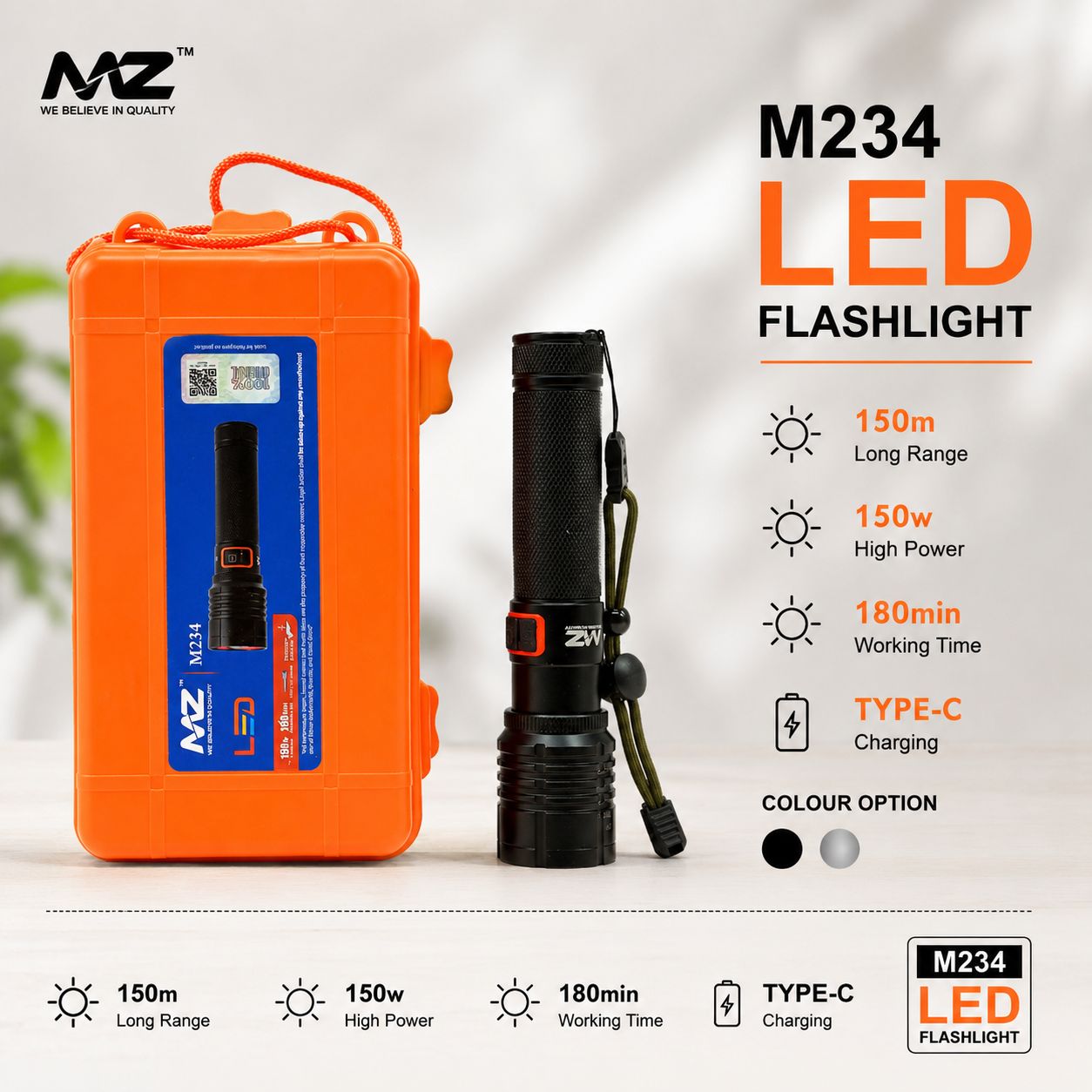 MZ M234 Led Torch 🔦