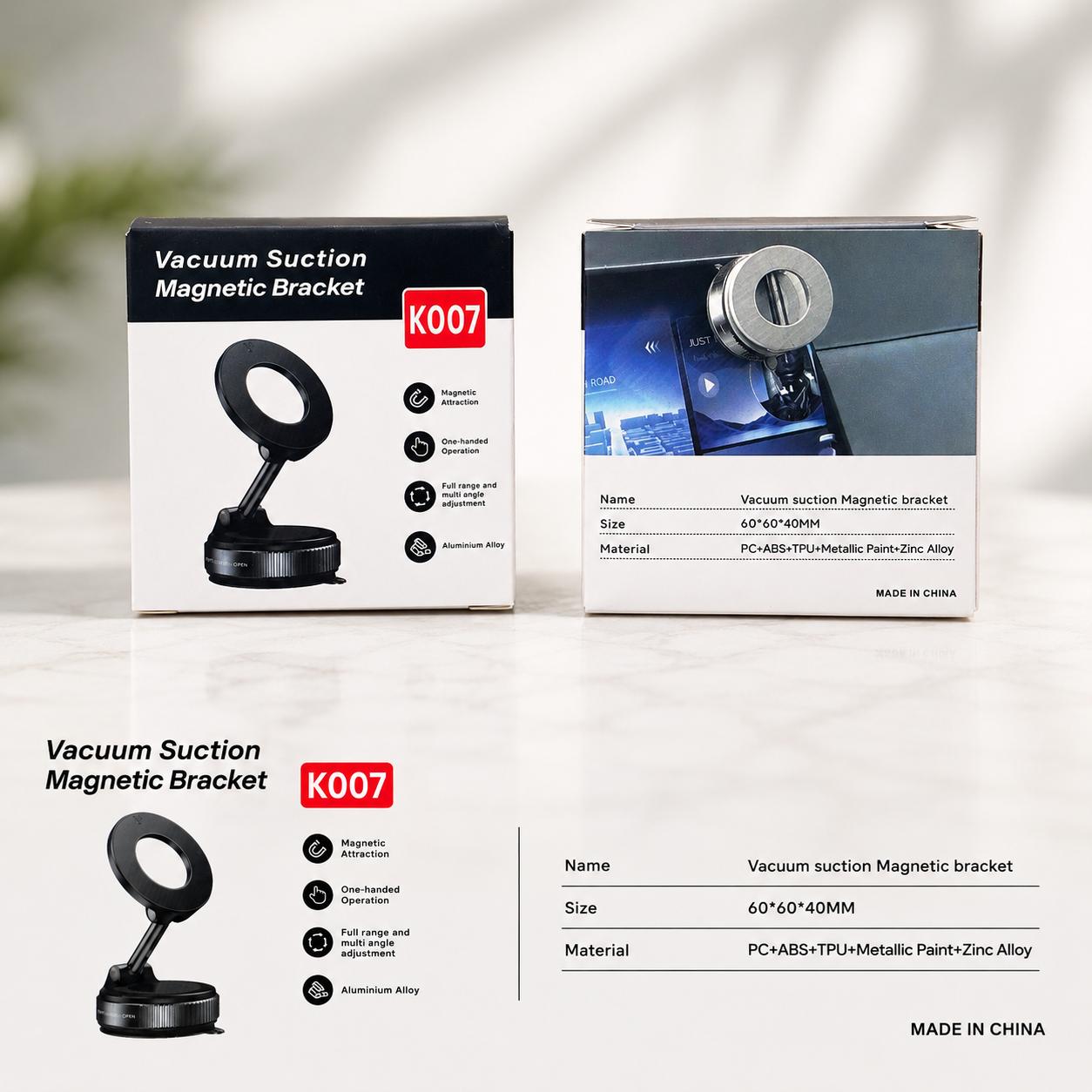 K007 Vacuum Suction Magnetic Bracket