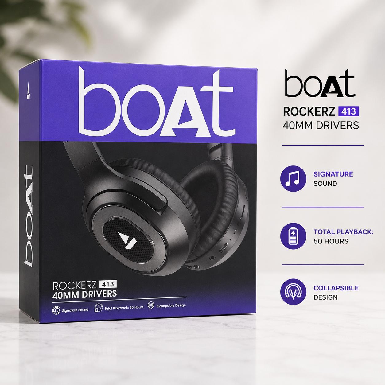 boAt Rockerz 413 Wireless Big Headphones