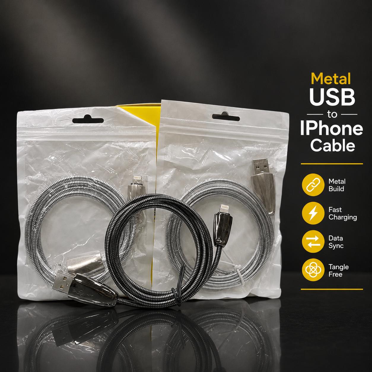 Loose 2.4A IPhone Metal Cable