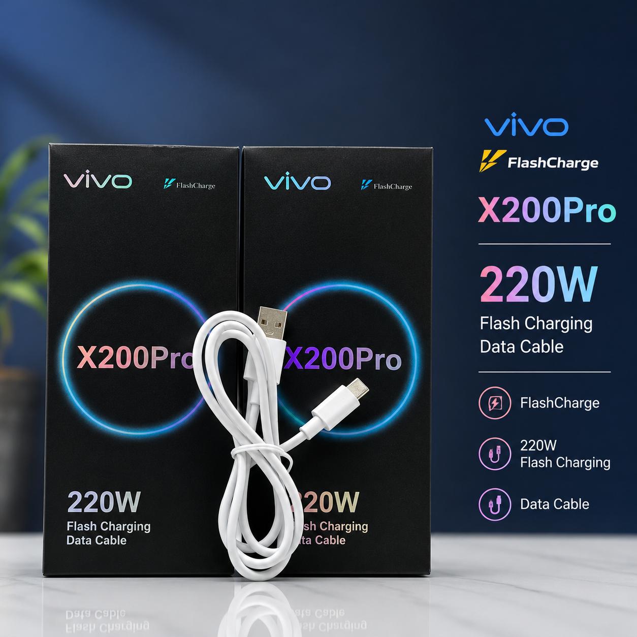 Vivo X200 Pro 220W Type c Data Cable 1 Year Warranty