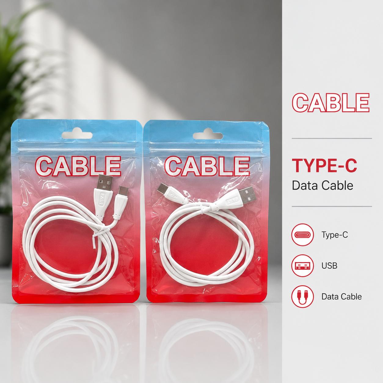 Type c Charging Cable With Poly Packing