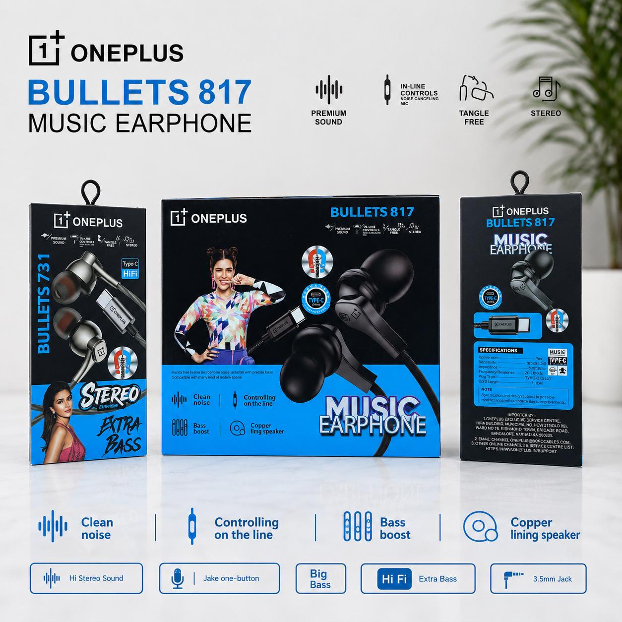 One Plus Bullats 817 Type c Earphone