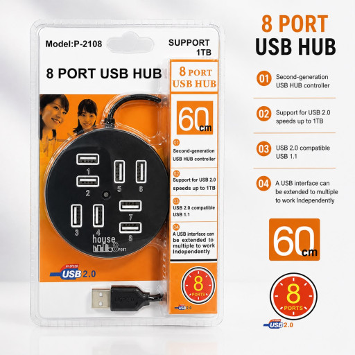 USB To 8Usb Hub 2.0A