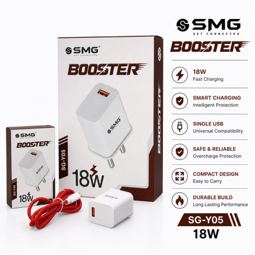 SMG Y05 18W Booster Type c Charger 1Y Warranty