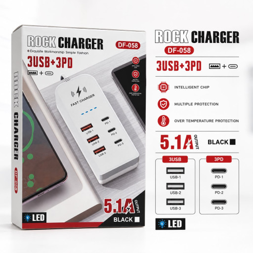 3USB 3 Type c Port 5.1A USB Hub