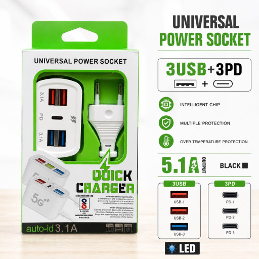 4USB 3 Type c Port 3.1A USB Hub