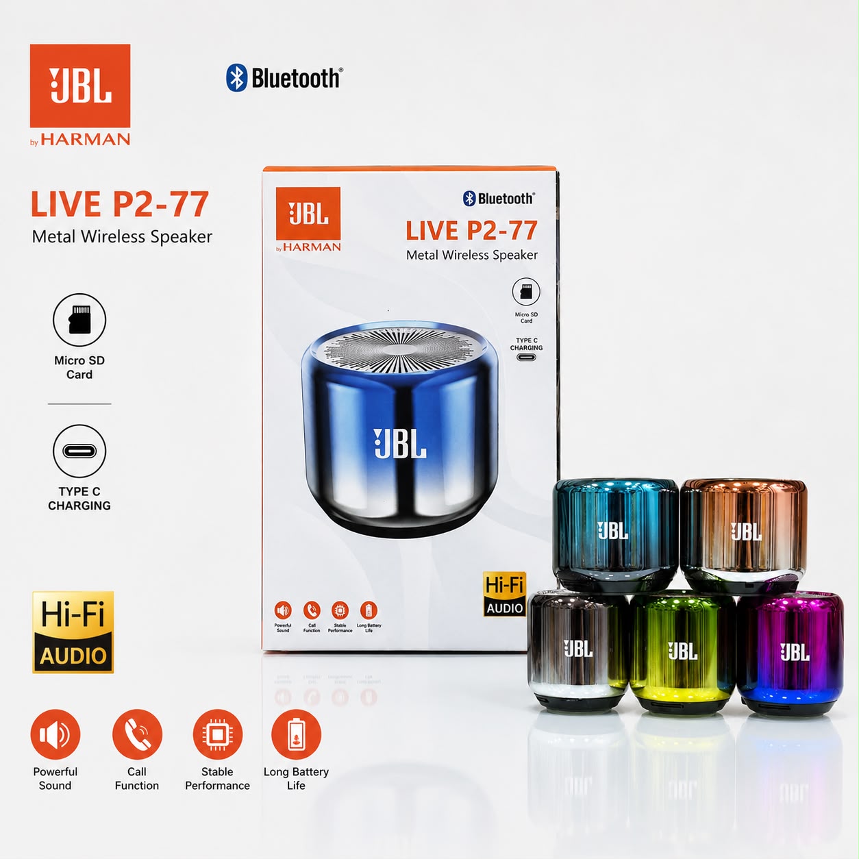 JBL P2 Live 77 Bluetooth Mini Speaker