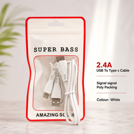 Usb To Type C Cable With Poly Packing