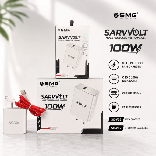 SMG Y02 100W USB To Type c Charger 1Y Warranty