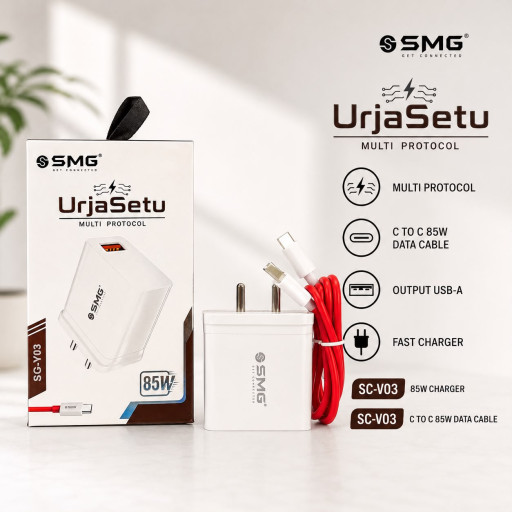 SMG Y03 UrjaSetu 85W USB To Type c Chager 1Y Warranty