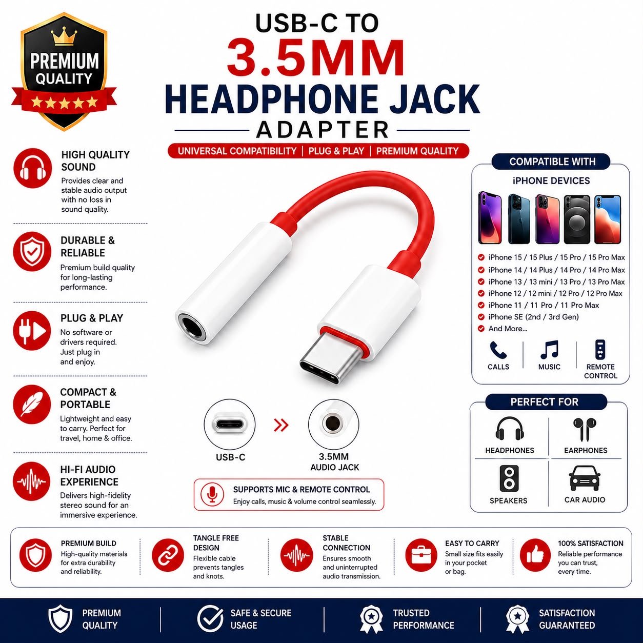 One Plus Type c All Mobile Waking Earphone Jack