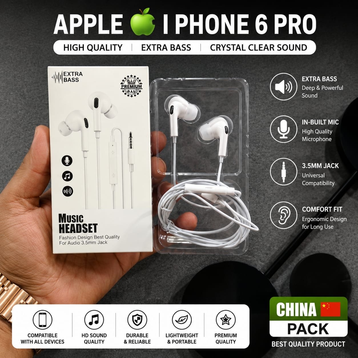 iPhone 6 Pro Rabber In Earphone