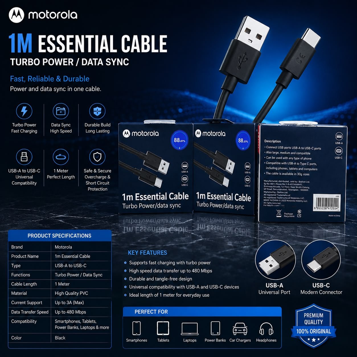 Motorola 68W Data Cable Primium Quality