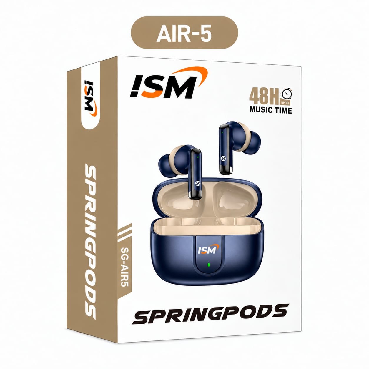 ISM SpringPods SG-AIR5  Wireless Earbuds 6M Warranty