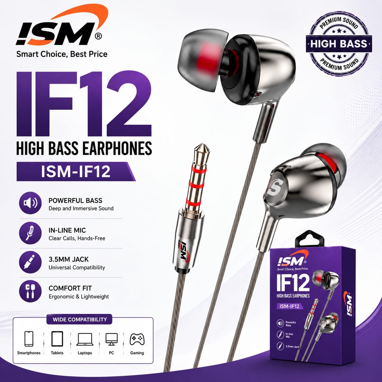 ISM F12 Pure Bass Champ Earphone