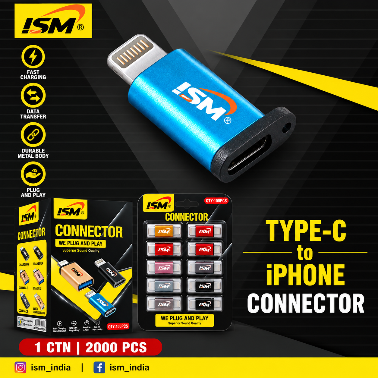 ISM Back Type c To iPhone Charging Tukdi