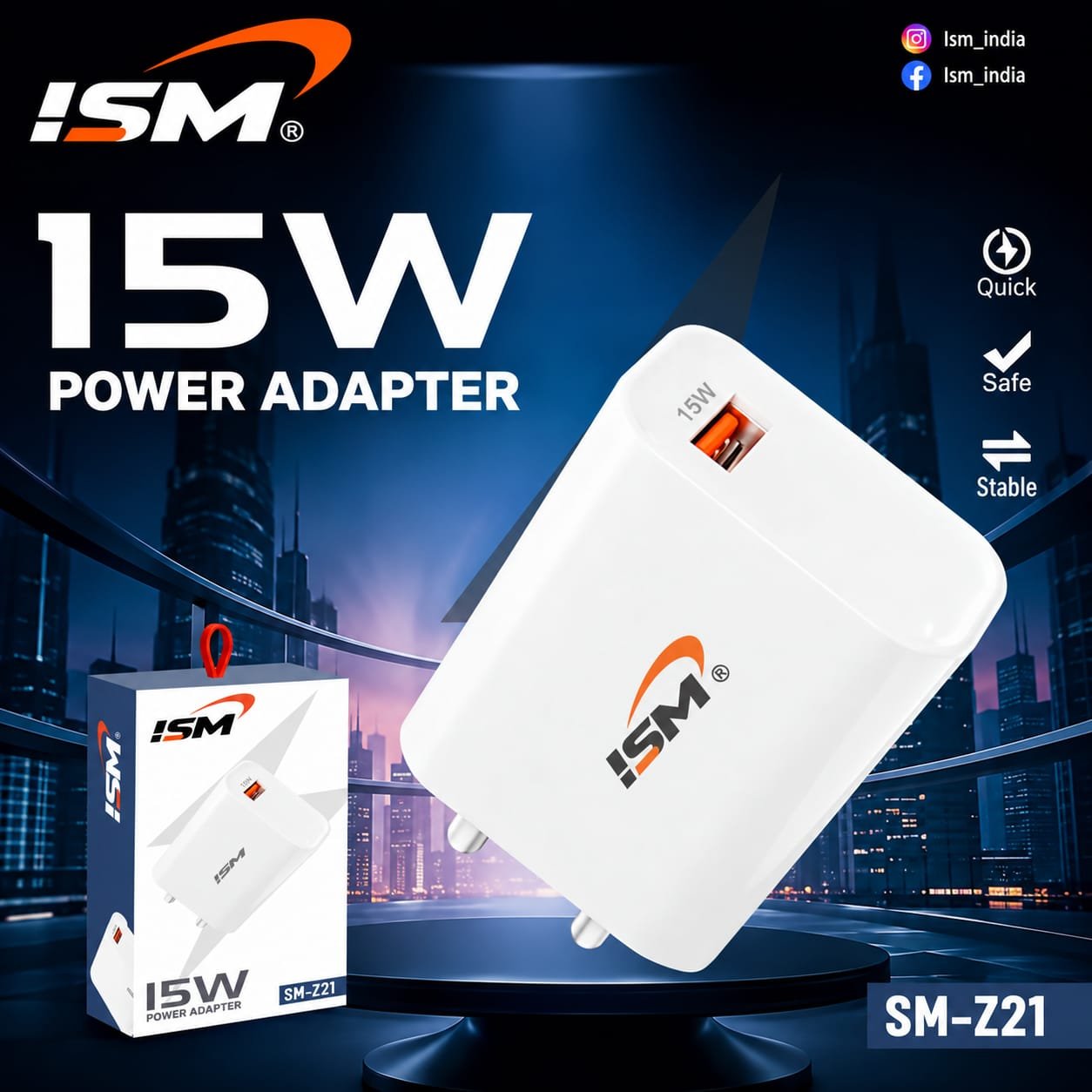 ISM Z21 Sm Gold 15W Charger Adafter